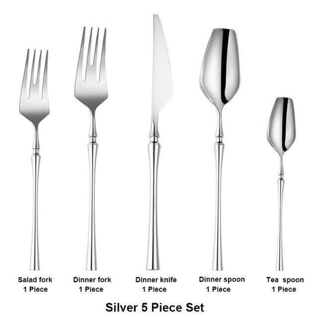 Antique Silver Mirror Finish Cutlery Set
