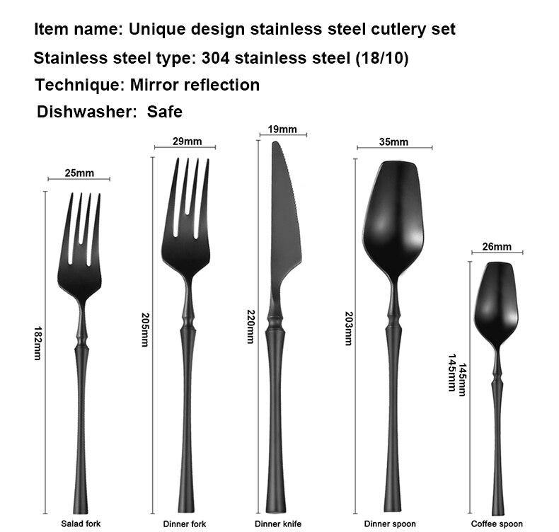 Antique Matte Black Cutlery