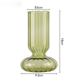 Glass Striped Cylinder Vase