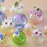 Colourful Glass Globe Vase - Swirl