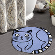 Purple Silly Cat Bath Mat