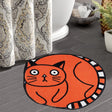 Orange Silly Cat Bath Mat