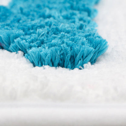Feblilac Colorful Get Naked White Ground Bathroom Mat, 50x80cm Bathroom Rug, Plush Water-Absorbent , Anti Slip Toilet Mat,  Art Bathroom Mats, Best Bath Rugs