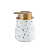 Ceramic Soap Dispenser, Liquid Soap Pump Bottle, Colorful Marble Texture