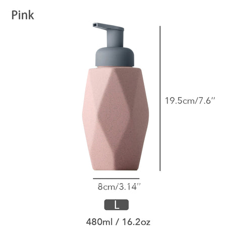 Mint Ceramic Soap Dispenser, Foaming Pump Bathroom Bottle, Simple Design, Refillable Reusable Lotion Pump for Bathroom Kitchen, 480ml/16.28oz