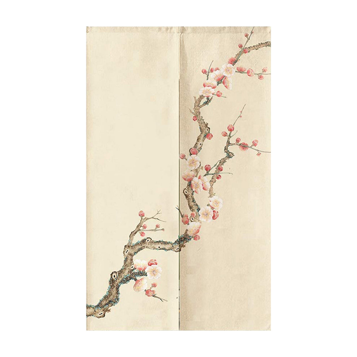 Japanese Floral Noren Doorway Curtain