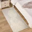 Flowing Line Grey and Light Brown Bedroom Mat