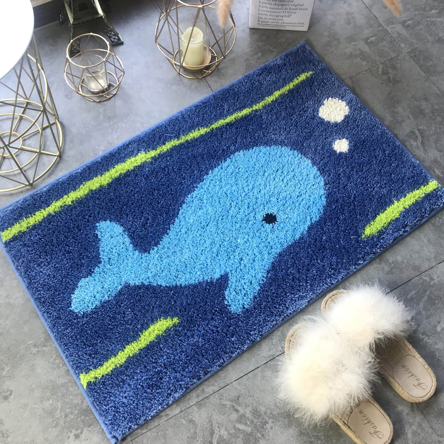 Cute Whale Bathroom Mat