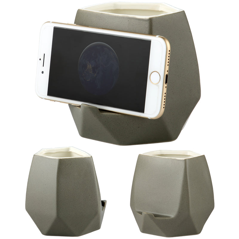 Ceramic toothbrush cell phone storage rack | Solid Color