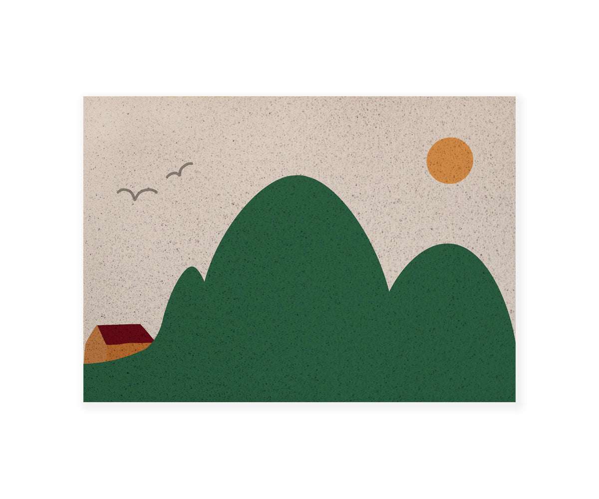 Mountain and Sunset PVC Entrance Mat