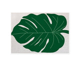 Green Monstera Leaf PVC Entrance Mat