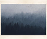 Dark Blue Mist Forest PVC Entrance Mat