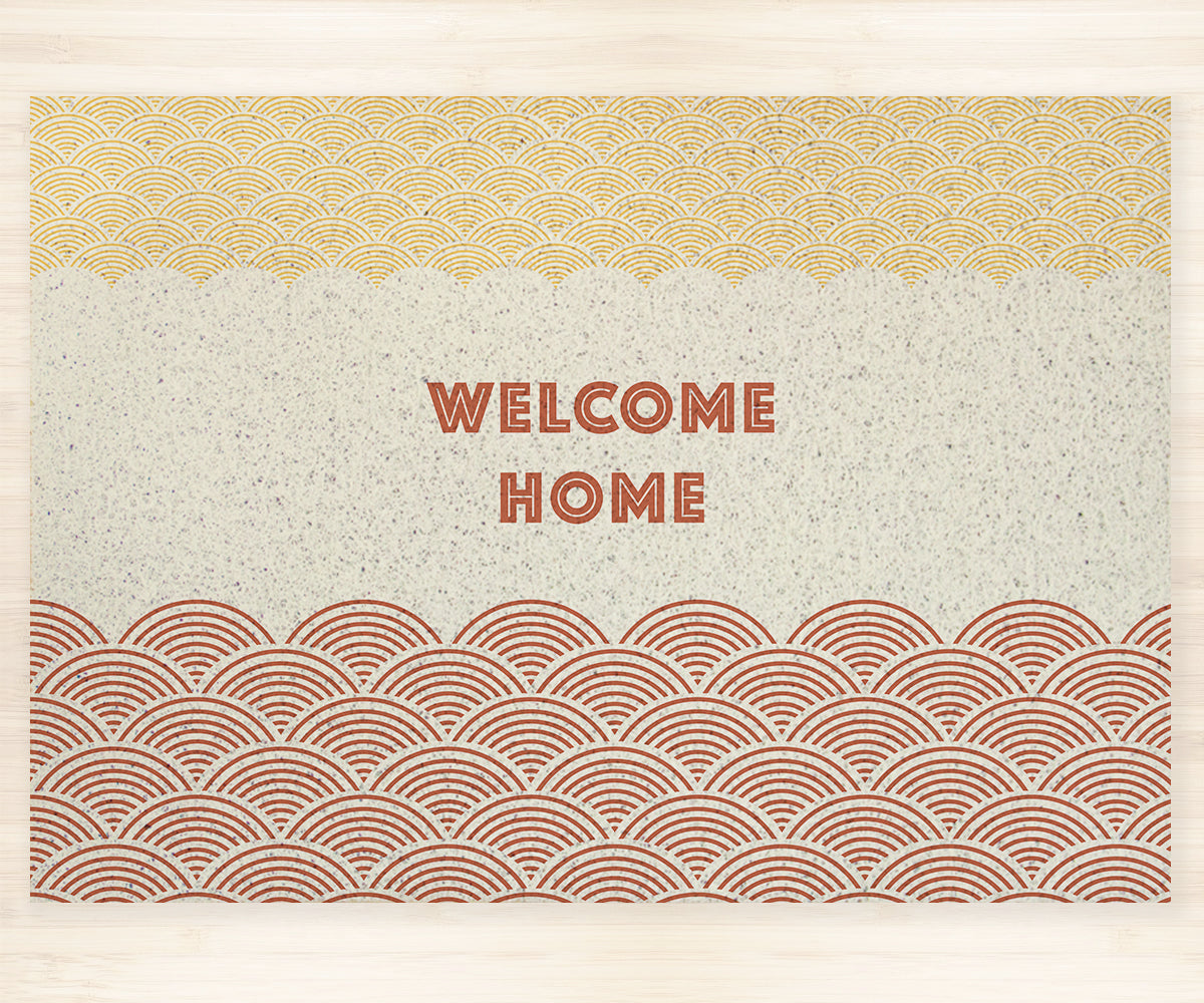 Japanese Wave Welcome Home PVC Entrance Mat