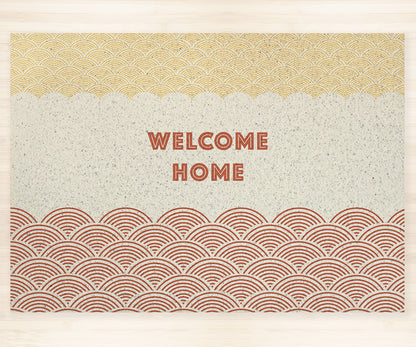 Japanese Wave Welcome Home PVC Entrance Mat