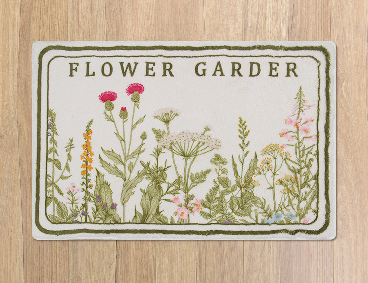 Floral Garden Bathroom Rug