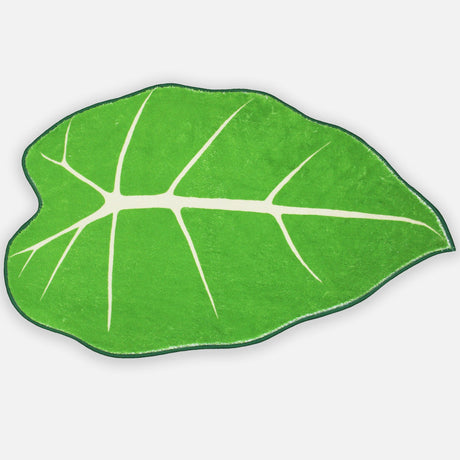 Cute Soft Green Leaf Bathroom Rug