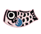 Cute Black and Pink Koi Fish Bath Mat