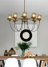 Glass Ball Chandelier