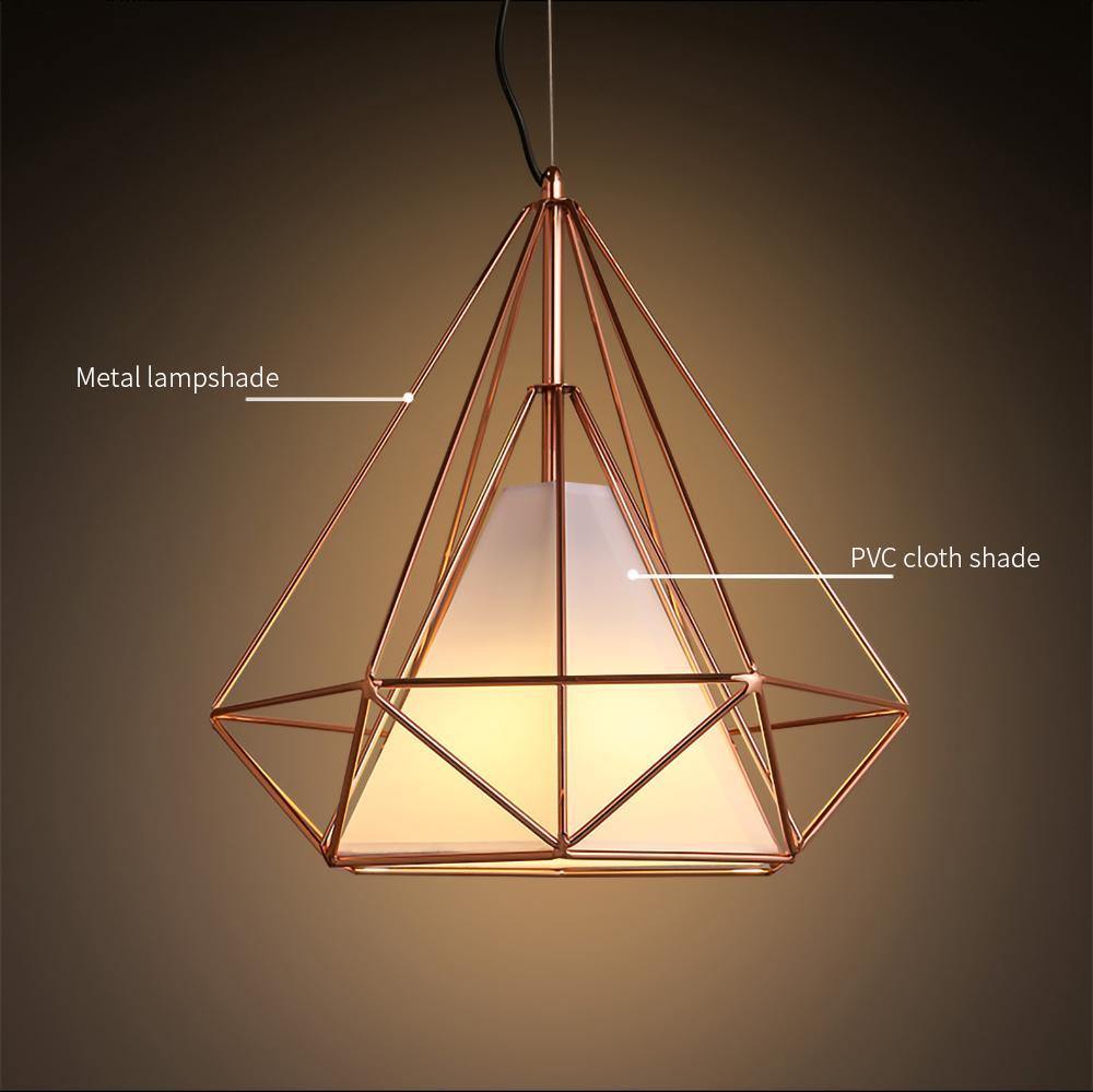 Diamond Cage Metal Pendant