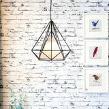 Diamond Cage Metal Pendant