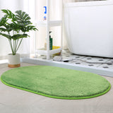 Feblilac Semicircle Solid Green Tufted Bath Mat, Multiple Sized Soft Plush Water-Absorbent,  Anti Slip Toilet Mat, Soft Thick Bathroom Carpet, Pure Bathroom Mats, Simple Best Bath Rugs, Hot Shower Mat Non Slip, Toilet Rug