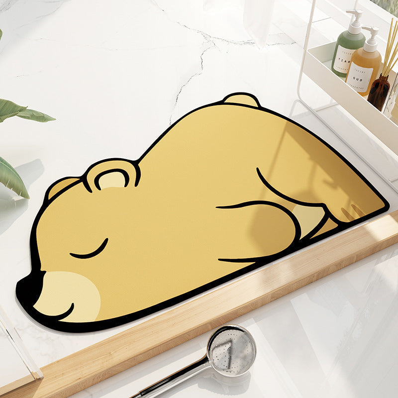 Animal Diatomaceous Earth Bathroom Mat