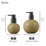 Ceramic Soap Dispenser, Liquid Bathroom Bottle, Simple Globe Design, Refillable Reusable Lotion Pump for Bathroom Kitchen