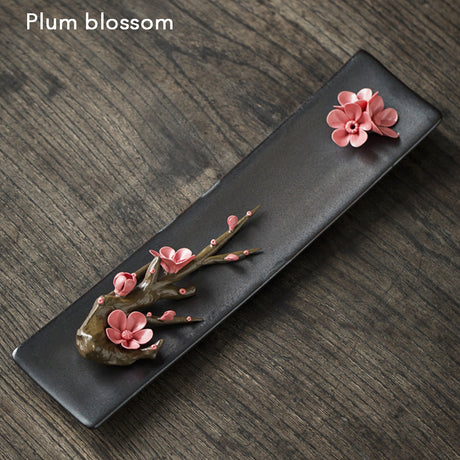 Ceramic Incense Burner, Incense Holder, Art Flower Design, Aromatherapy, Yoga Incense Burner, Small Incense seat