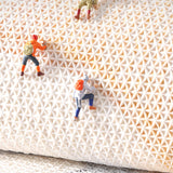 White Blue Orange Grey Geometrical Bath Mat