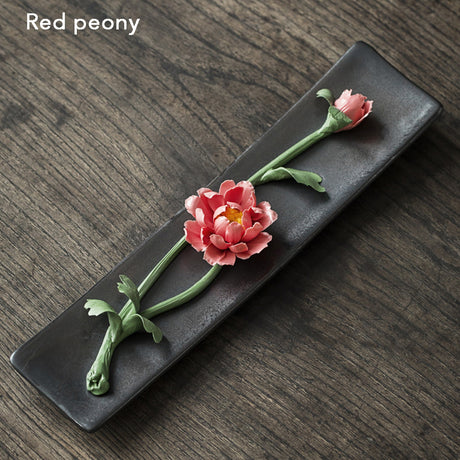 Ceramic Incense Burner, Incense Holder, Art Flower Design, Aromatherapy, Yoga Incense Burner, Small Incense seat