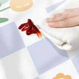 Feblilac Floating Flowers PVC Leather Kitchen Mat