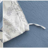 Autumn/Winter Blue Flowers bedding set Class A Washable Double Yarn Cotton/Linen Duvet Cover Four-Piece bedding Set