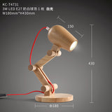 Adjustable Wooden Table Lamp