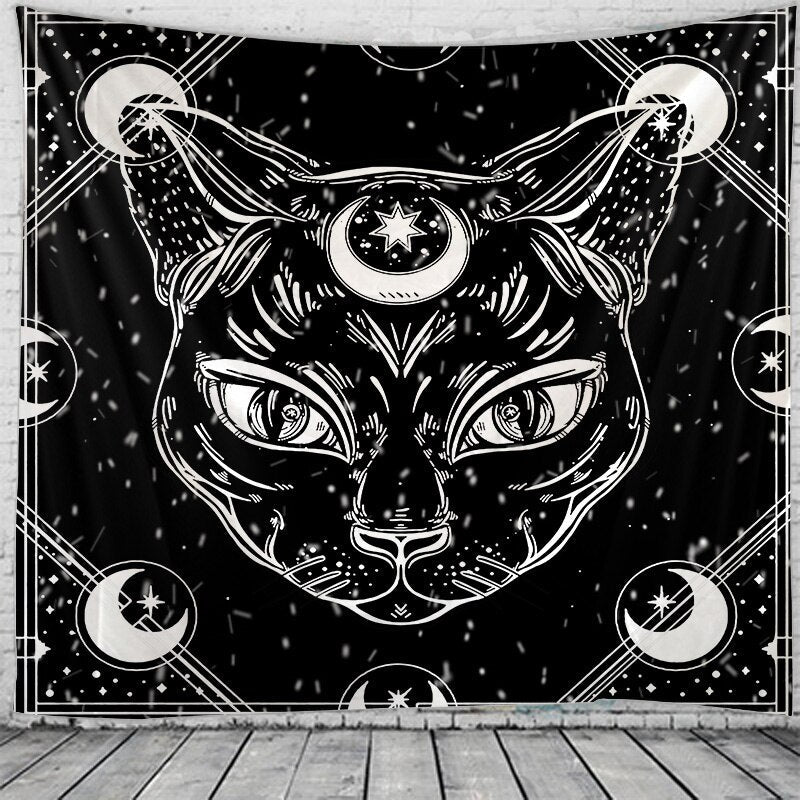 Dark Cat Tapestry