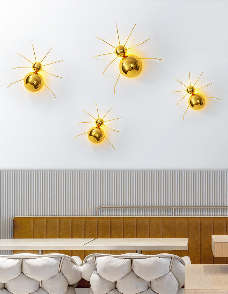 Golden Spider LED Wall Lamp