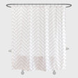 Black White Wave Line Shower Curtain