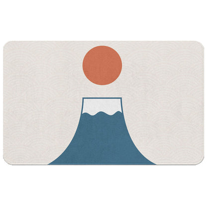 Japanese Mount Fuji  Bath Mat