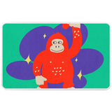 Ape Blowing Hair Bath Mat