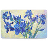 Oil Painting Purple Flowers Bath Mat