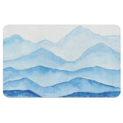 Gradient Blue Mountains Bath Mat