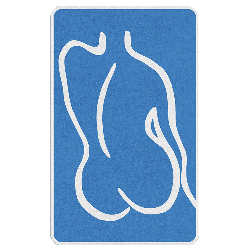 White Line Naked Woman Bath Mat