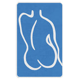 White Line Naked Woman Bath Mat