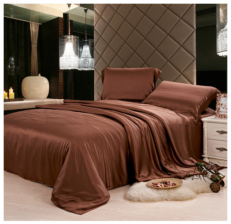 19MM Heavy Moisturizing And Luxurious Pure Mulberry Silk Duvet Cover Bedding Set (Silk Pillowcase /Quilt Cover /Sheet)