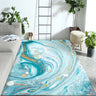 Funky Marble Pattern Rug Blue Modern Rug Polyester Washable Non-Slip Backing Area Rug for Bedroom Sky Blue Clearhalo 'Area Rug' 'Modern' 'Rugs' Rug' 1580266