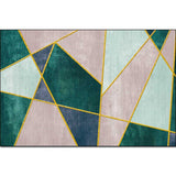 Pink and Green Contemporary Rug Polyester Colorblock Rug Washable Non-Slip Backing Carpet for Living Room Clearhalo 'Area Rug' 'Modern' 'Rugs' Rug' 1585986