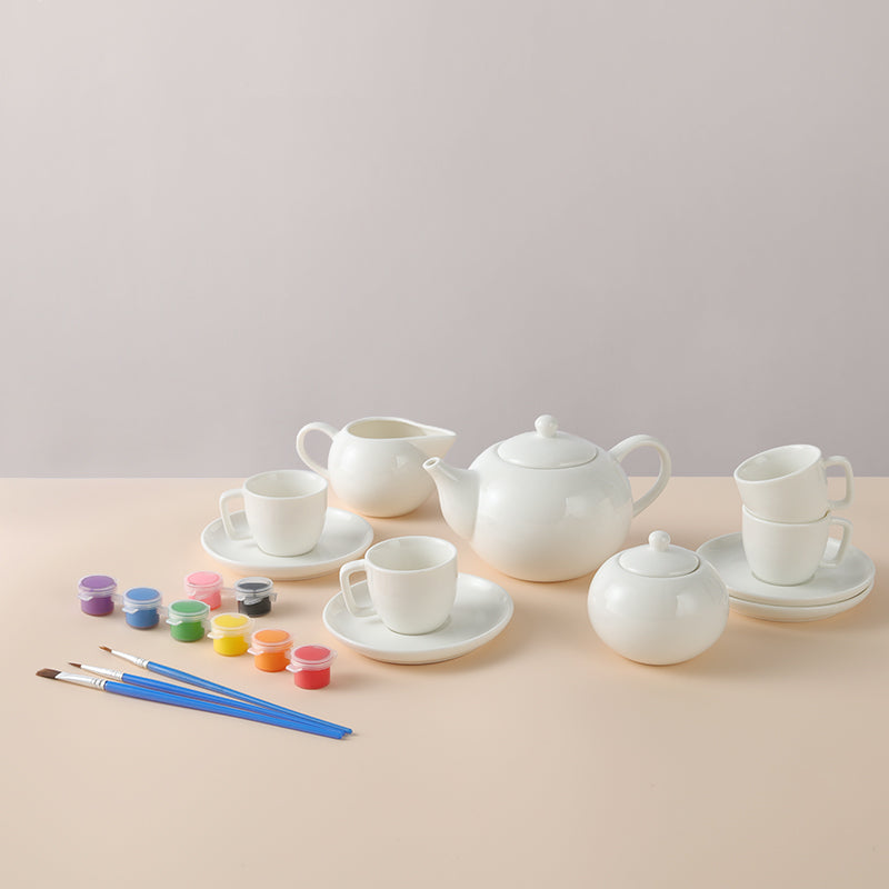 Lead-Free Porcelain DIY Tea Set