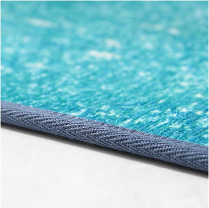Feblilac Hairless Abstract Magnificent Palace Area Rug, Multiple Sized Living Room Rug, Blue Poly Floor Rug, Anti Slip Living Room Mats, Soft Thick Area Carpet, Art Living Room Carpet, Hot Non Slip Floor Rugs