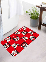 4pc Christmas Santa Claus Pattern Bath Rug And Shower Curtain