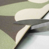 Feblilac Abstract Elton Pattern PVC Leather Kitchen Mat