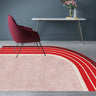 Red Irregular Bedroom Rug Novelty Color Block Stripe Pattern Area Rug Polyester Pet Friendly Carpet Red Clearhalo 'Area Rug' 'Rug' 1715519